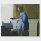 Johannes Vermeer - Frauen in blau lesen einen Brie Geschenkpapier (Flach)