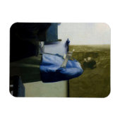 Johannes Vermeer - Frauen in blau lesen einen Brie Magnet (Horizontal)