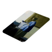 Johannes Vermeer - Frauen in blau lesen einen Brie Magnet (Linke Seite)