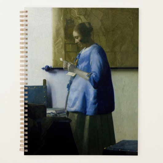 Johannes Vermeer - Frauen in blau lesen einen Brie Planer (Vorderseite)