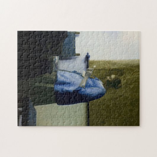 Johannes Vermeer - Frauen in blau lesen einen Brie Puzzle (Horizontal)