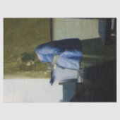 Johannes Vermeer - Frauen in blau lesen einen Brie Seidenpapier (Vorderseite)