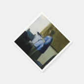 Johannes Vermeer - Frauen in blau lesen einen Brie Serviette (Ecke)