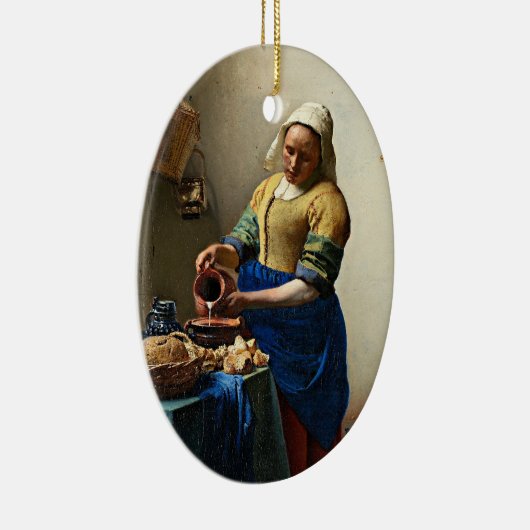 Johannes Vermeer, Gemälde der Milchmädchen, Keramik Ornament (Rechts)