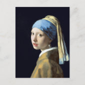 Johannes Vermeer Girl mit Perlenohrring Postkarte (Vorderseite)