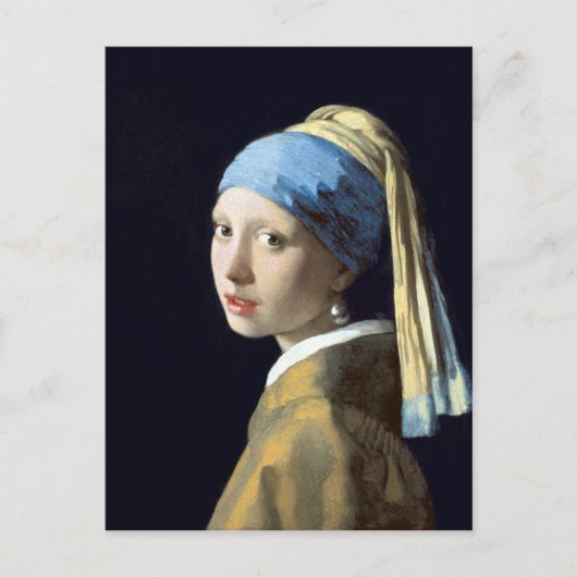 Johannes Vermeer Girl mit Perlenohrring Postkarte (Vorderseite)