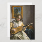 Johannes Vermeer - Gitarrenspieler Einladung (Vorne/Hinten)