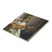 Johannes Vermeer - Gitarrenspieler Fliese (Seite)