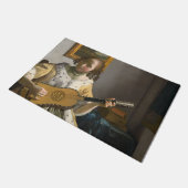Johannes Vermeer - Gitarrenspieler Fußmatte (Schrägansicht)