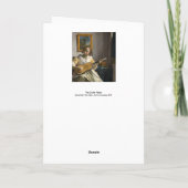 Johannes Vermeer - Gitarrenspieler Karte (Rückseite)