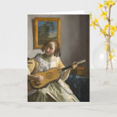 Johannes Vermeer - Gitarrenspieler Karte (Gelbe Blume)