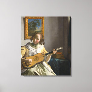 Johannes Vermeer - Gitarrenspieler Leinwanddruck