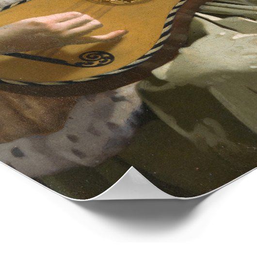 Johannes Vermeer - Gitarrenspieler Poster (Ecke)