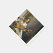 Johannes Vermeer - Gitarrenspieler Serviette (Ecke)