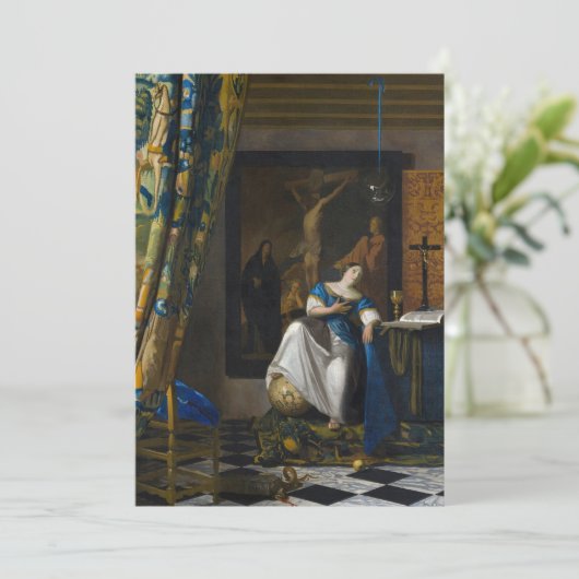 Johannes Vermeer - Glaubensvorstellung Dankeskarte (Stehend Vorderseite)