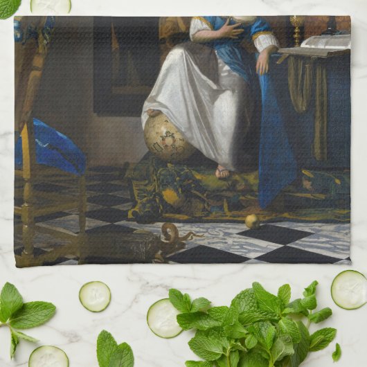 Johannes Vermeer - Glaubensvorstellung Geschirrtuch (Gefaltet)