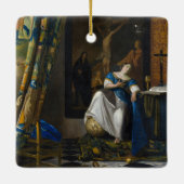 Johannes Vermeer - Glaubensvorstellung Keramikornament (Rückseite)