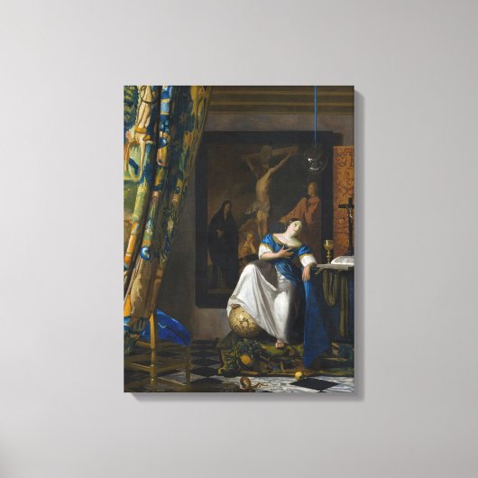 Johannes Vermeer - Glaubensvorstellung Leinwanddruck (Vorderseite)