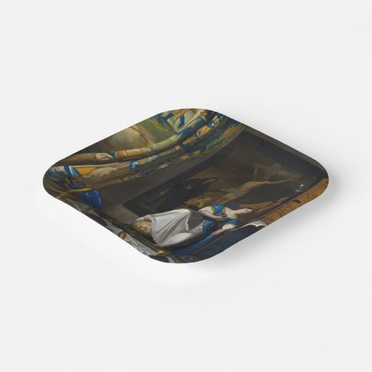 Johannes Vermeer - Glaubensvorstellung Pappteller (Gewinkelt)