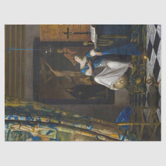Johannes Vermeer - Glaubensvorstellung Seidenpapier (Vorderseite)