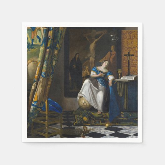 Johannes Vermeer - Glaubensvorstellung Serviette (Vorderseite)