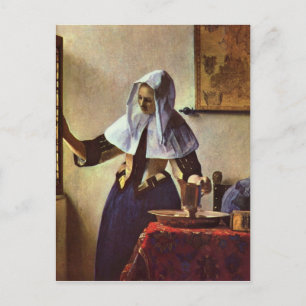 Johannes Vermeer - Junge Frau mit einem Wasserkrug Postkarte