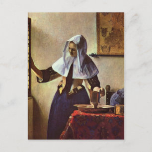 Johannes Vermeer - Junge Frau mit einem Wasserkrug Postkarte