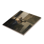 Johannes Vermeer - Junge Frau mit Lute Fliese (Seite)