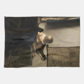 Johannes Vermeer - Junge Frau mit Lute Geschirrtuch (Horizontal)