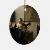 Johannes Vermeer - Junge Frau mit Lute Keramik Ornament (Rechts)