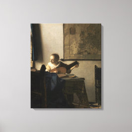 Johannes Vermeer - Junge Frau mit Lute Leinwanddruck