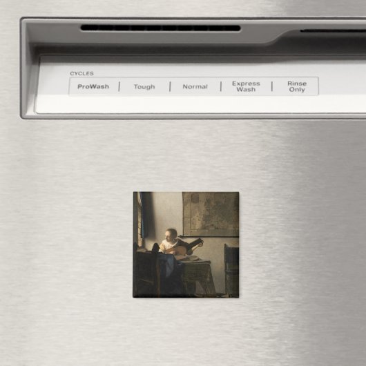 Johannes Vermeer - Junge Frau mit Lute Magnet (In Situ (Geschirrspüler))