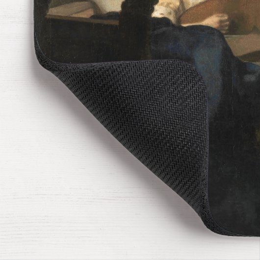 Johannes Vermeer - Junge Frau mit Lute Mousepad (Ecke)