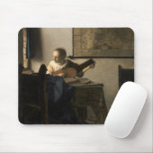 Johannes Vermeer - Junge Frau mit Lute Mousepad (Mit Mouse)