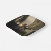 Johannes Vermeer - Junge Frau mit Lute Pappteller (Gewinkelt)