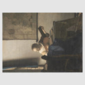 Johannes Vermeer - Junge Frau mit Lute Seidenpapier (Vorderseite)