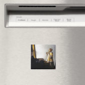 Johannes Vermeer - Junge Frau mit Pearl Necklace Magnet (In Situ (Geschirrspüler))