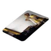 Johannes Vermeer - Junge Frau mit Pearl Necklace Magnet (Linke Seite)