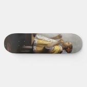 Johannes Vermeer - Junge Frau mit Pearl Necklace Skateboard (Horizontal)