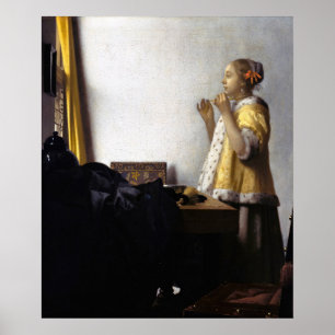 Johannes Vermeer - Junge Frau mit Perlenkette Poster