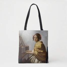 Johannes Vermeer - Junge Frau sitzt bei Virginal Tasche