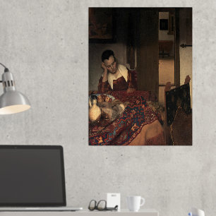 Johannes Vermeer, junge Frauen schlafen Foliendrucke
