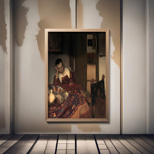 Johannes Vermeer, junge Frauen schlafen Fotodruck
