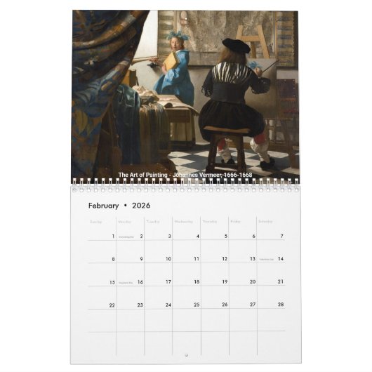 Johannes Vermeer Kalender (Feb 2026)