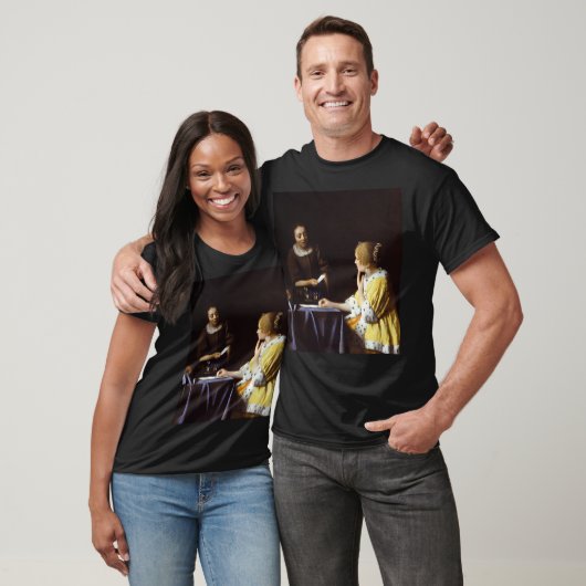 Johannes Vermeer Lady mit ihrem Maidservativen T-Shirt (Unisex)