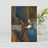 Johannes Vermeer - Lady sitzt bei einer Jungfrau Einladung (Stehend Vorderseite)