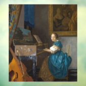Johannes Vermeer - Lady sitzt bei einer Jungfrau Fensteraufkleber (Blatt 3)