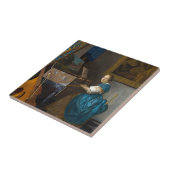 Johannes Vermeer - Lady sitzt bei einer Jungfrau Fliese (Seite)