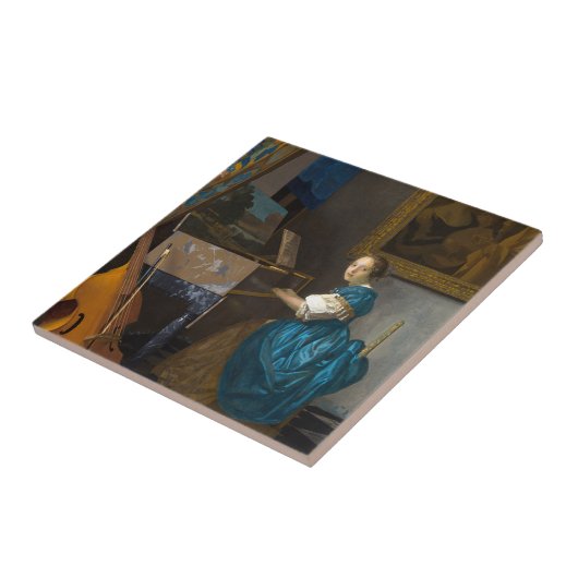 Johannes Vermeer - Lady sitzt bei einer Jungfrau Fliese (Seite)