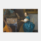 Johannes Vermeer - Lady sitzt bei einer Jungfrau Fußmatte (Vorderseite)